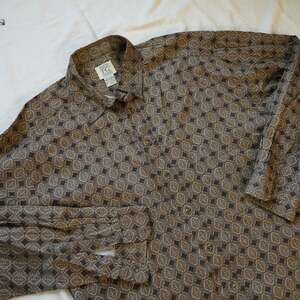 Vintage 80s Field Gear Mens Patterned Button Up